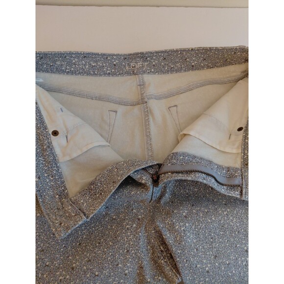 Ann Taylor Loft Curvy Skinny Ankle Size 31/12 Gray Tiny Floral Print Jeans - Picture 8 of 12
